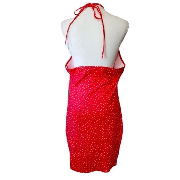 SHEIN Heart Printed Haltered Backless Dress Sz XL - Picture 2 of 15